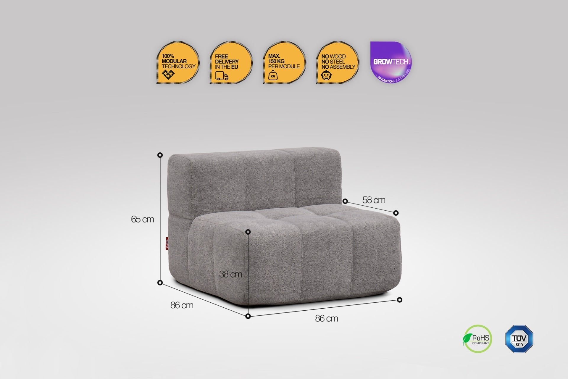 Mittelelement - Grau-2