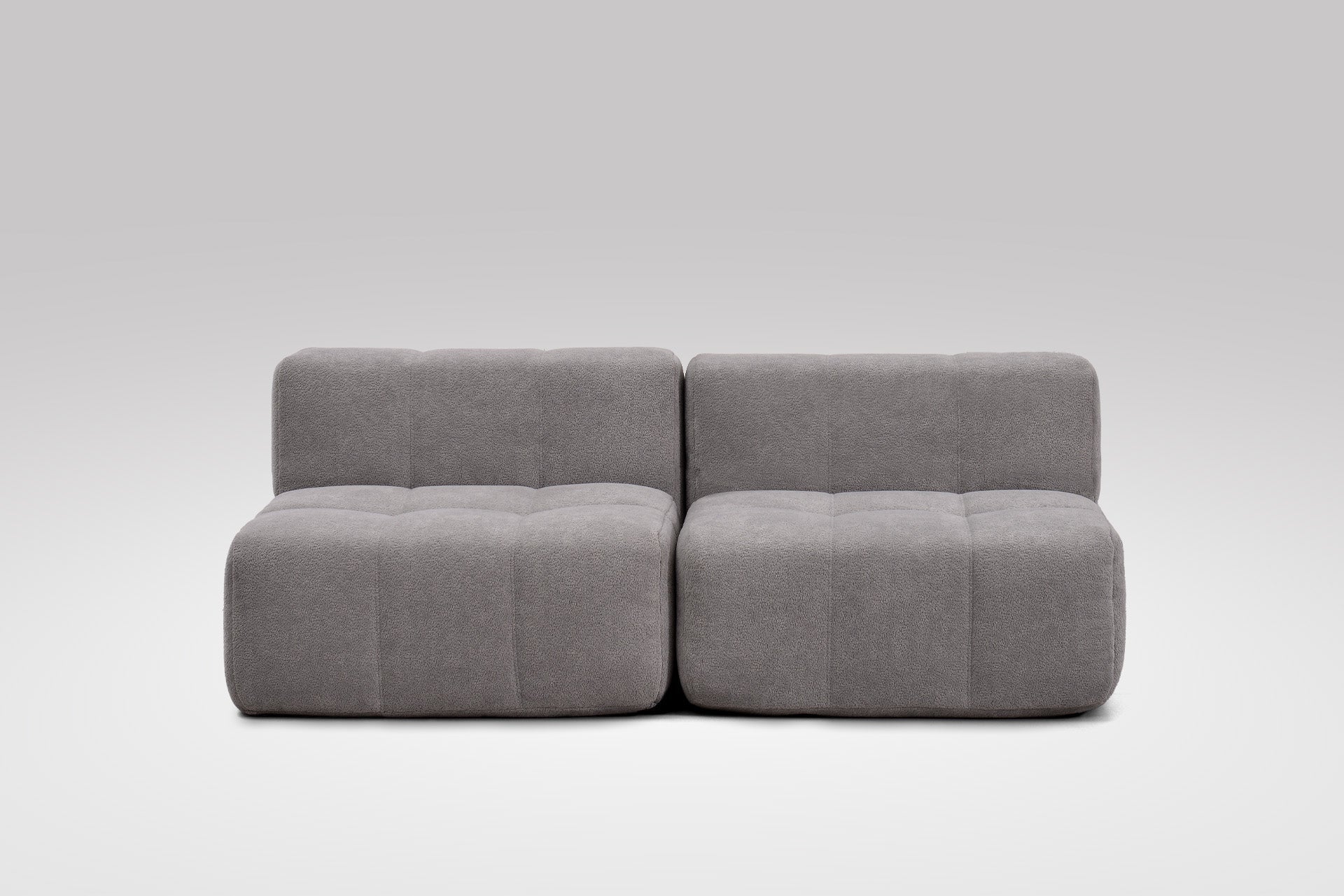 2 Teiliges Modulares Sofa – Grau-1