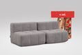 2 Teiliges Modulares Sofa – Grau-0