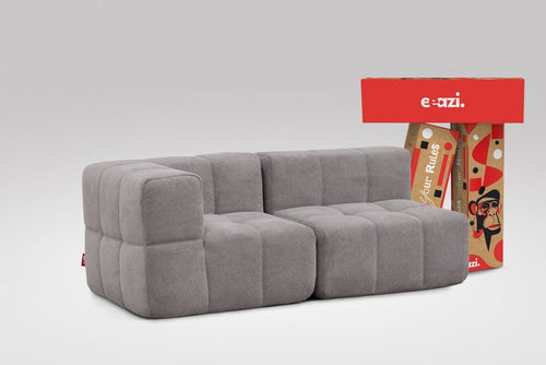 2 Teiliges Modulares Sofa – Grau-0