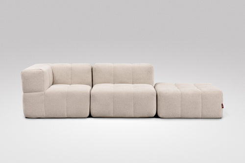 3 Teiliges Modulares Sofa – Beige-1