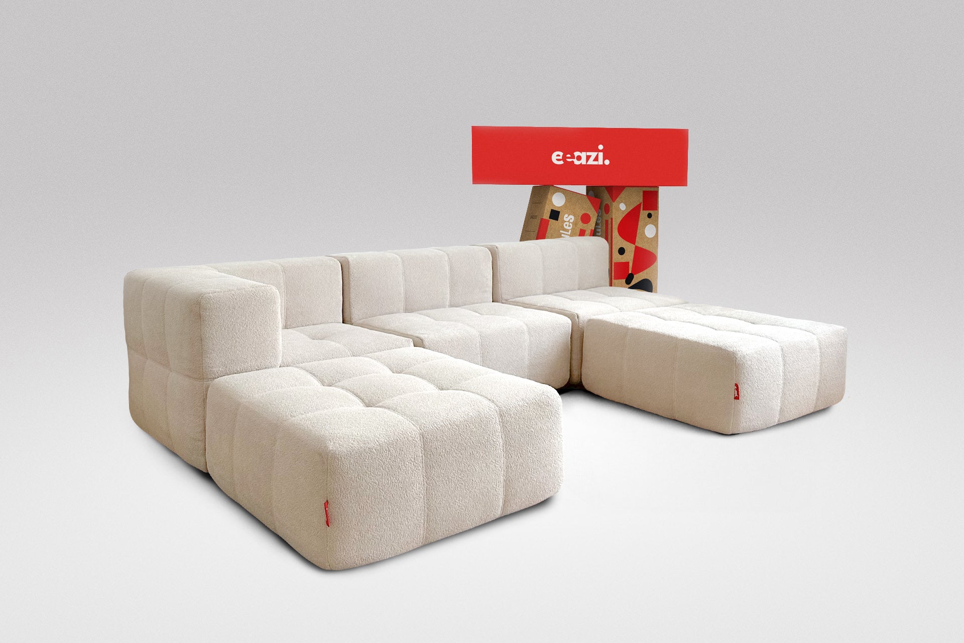 5 Teiliges Modulares Sofa – Beige-0