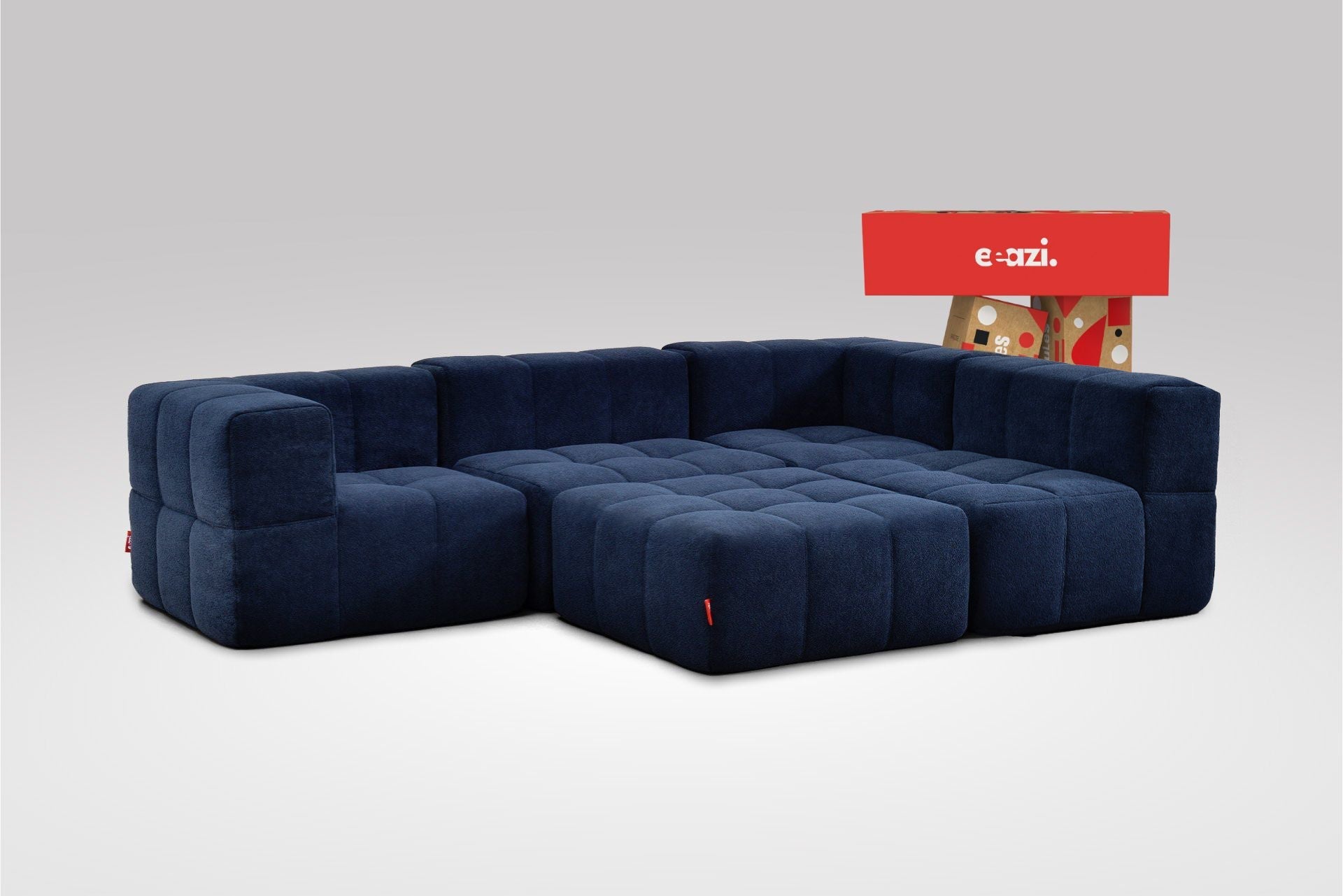5 Teiliges Modulares Sofa – Blau-0