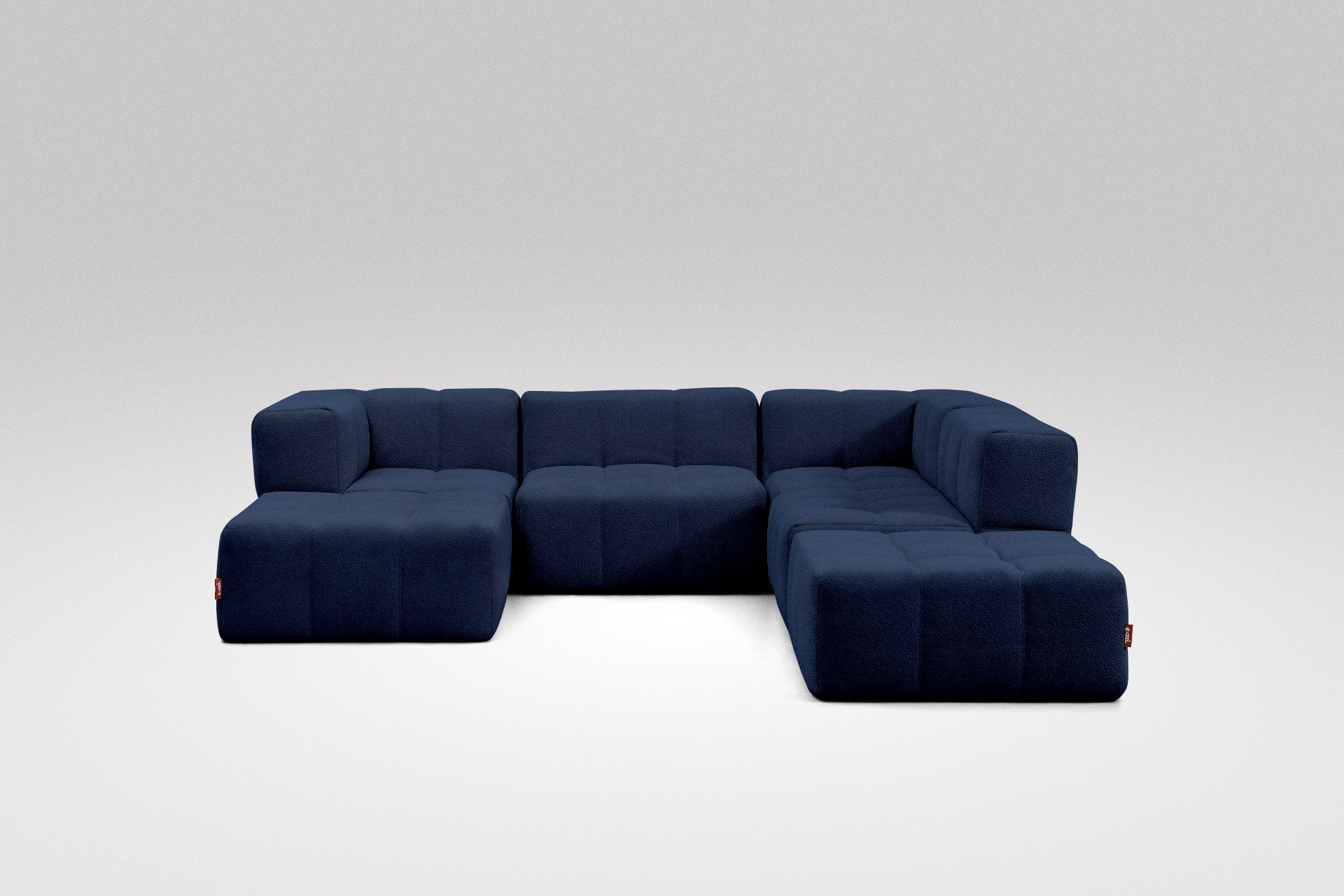 6 Teiliges Modulares Sofa – Blau-1