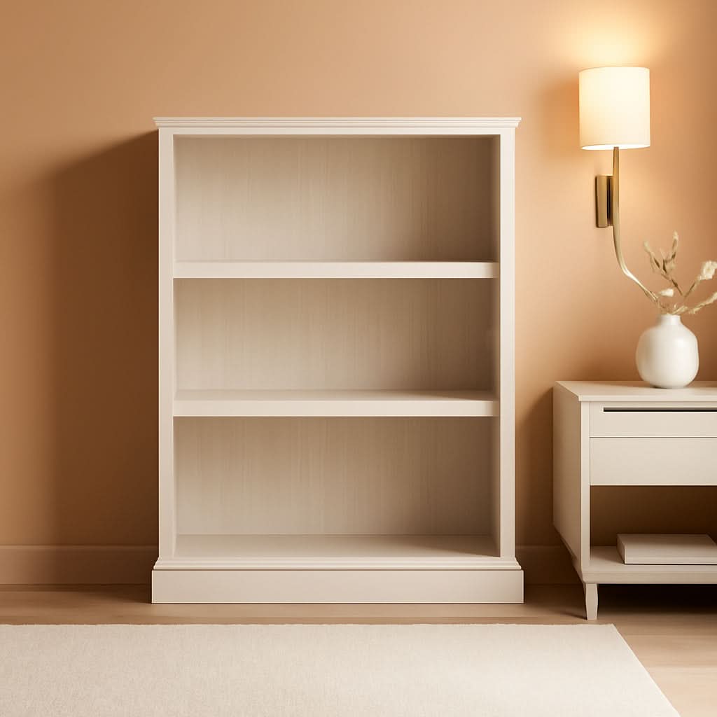 3 Tier Wooden Bookcase Glacier Oak Multipurpose Bookshelf For Home Office And Living Room