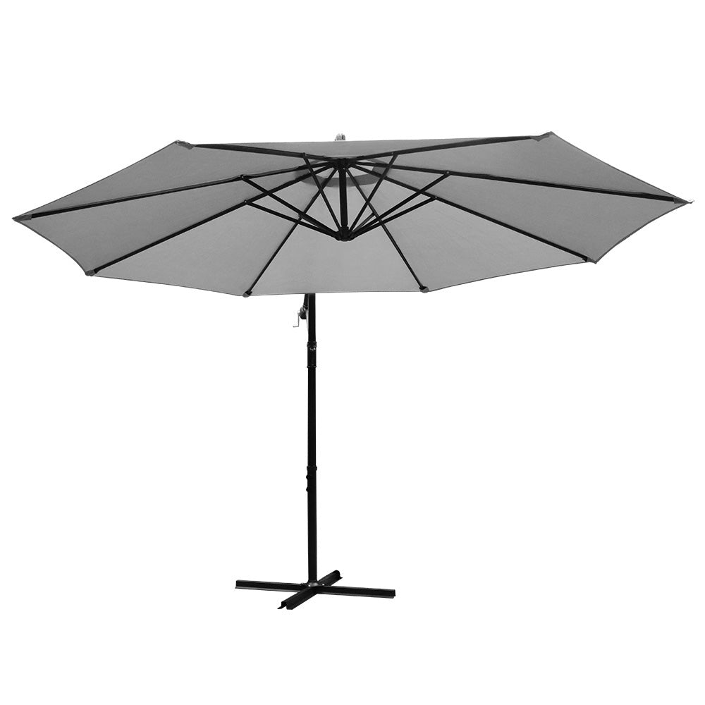 NNEDSZ 3M Outdoor Furniture Garden Umbrella Grey