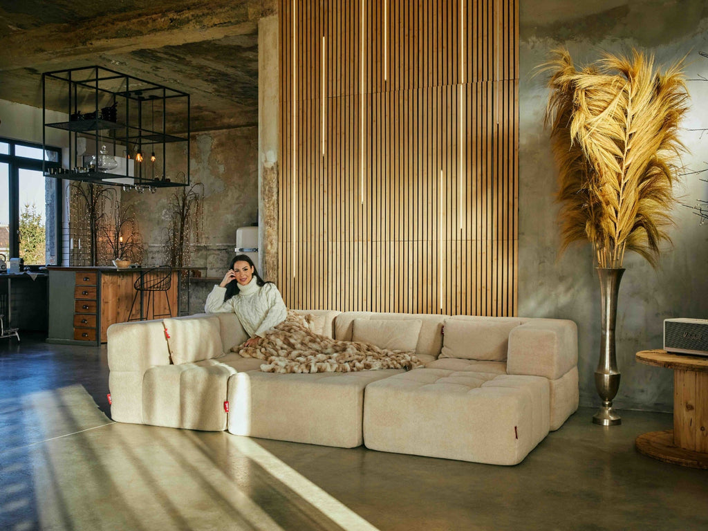 3 Teiliges Modulares Sofa – Beige-3