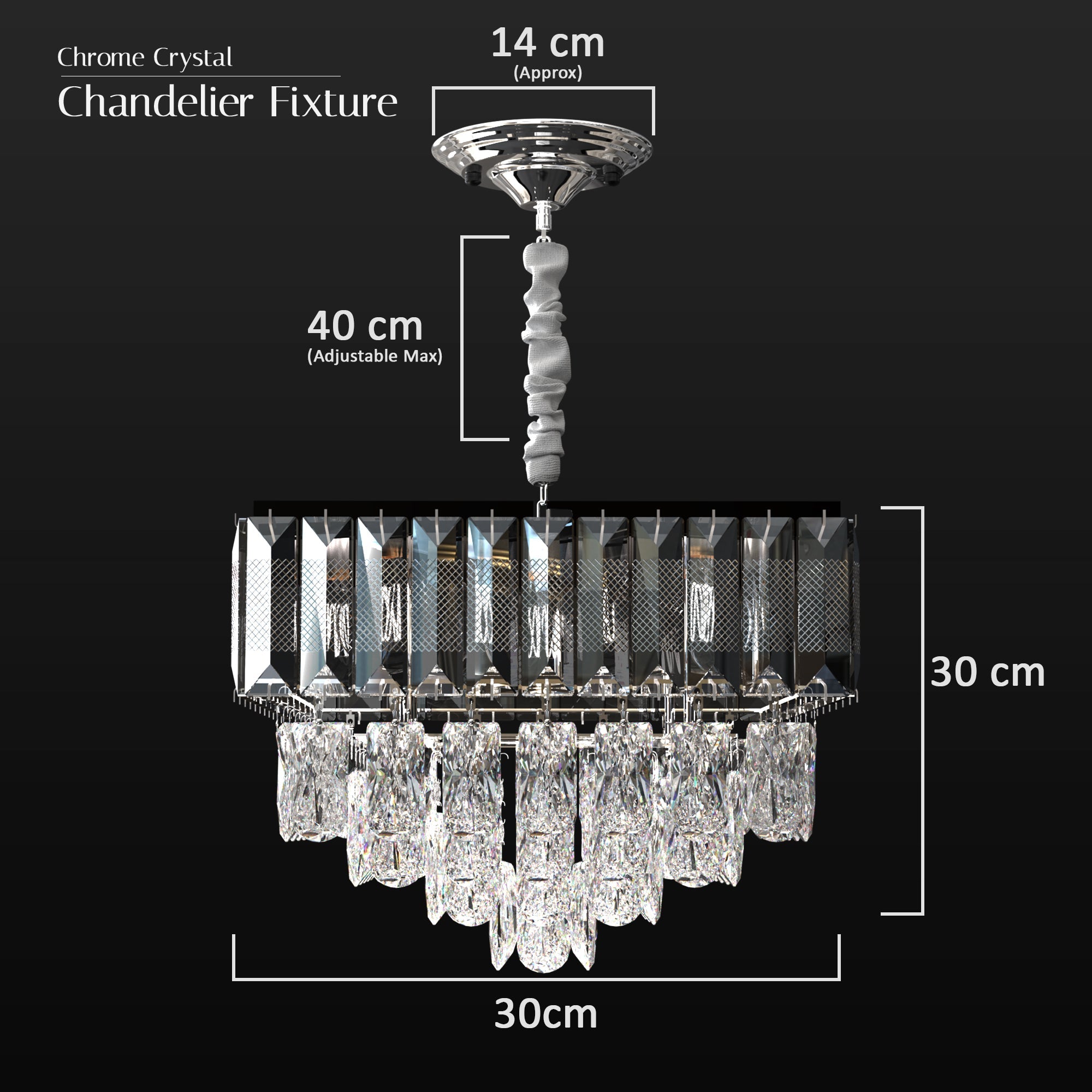 Modern Rectangular Chandelier | Crystal Living Room~5426