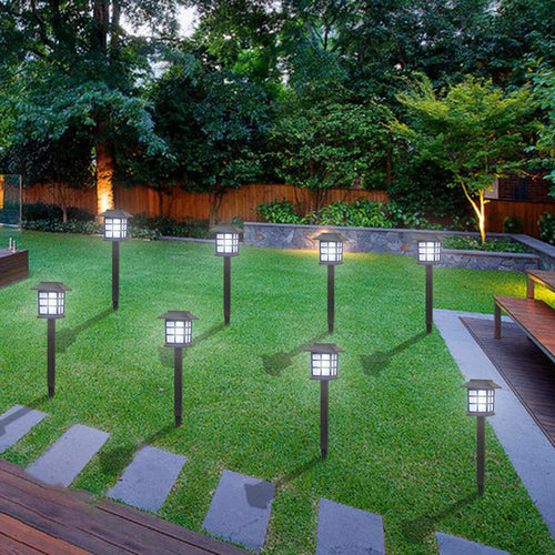 6pcs White LED Solar Lantern Light Garden Landscape Lighting
