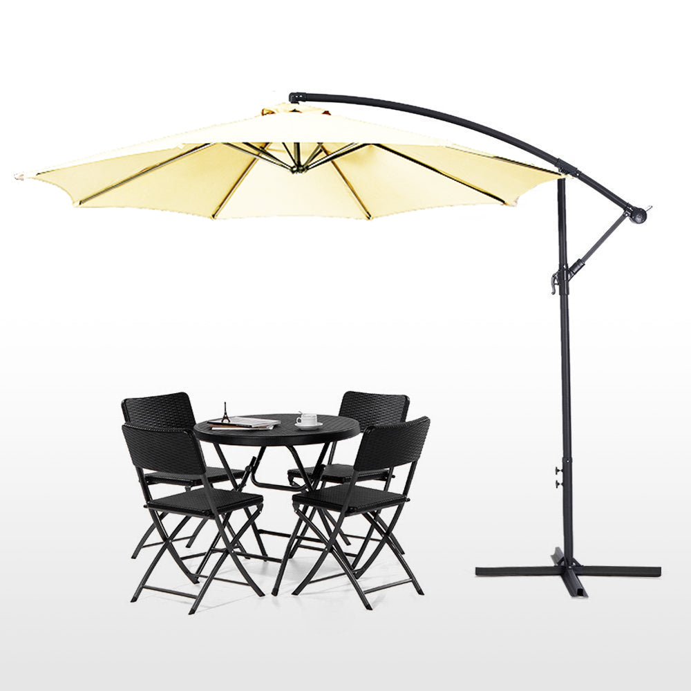Hanging parasol 2.7 m - in several colors-cream